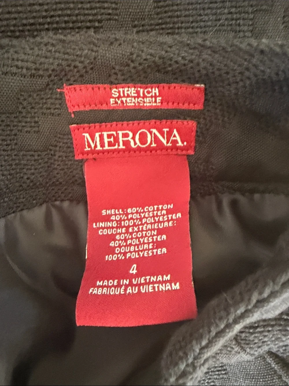 Merona Black Houndstooth Pencil Skirt